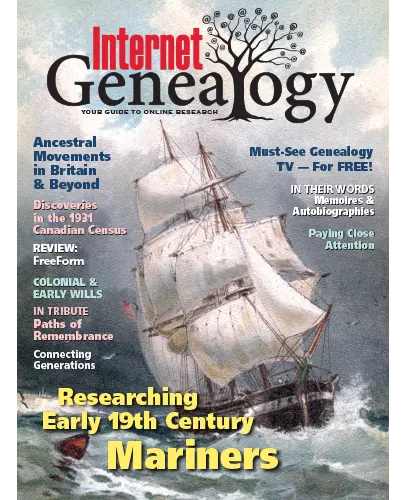 Internet Genealogy August September 2023