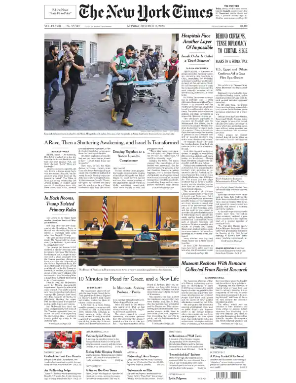 The New York Times October 16 2023