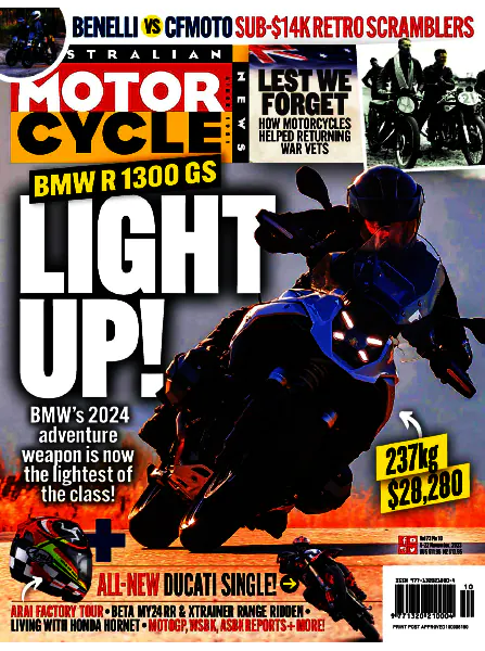 Australian Motorcycle News Volume 73 Issue 10, 9 November 2023