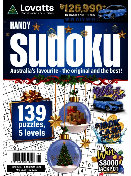 lovatts handy sudoku – issue 233 christmas 2023