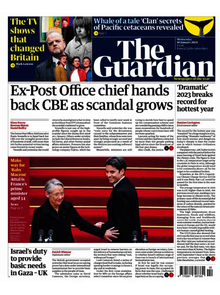 the guardian 10 january 2024