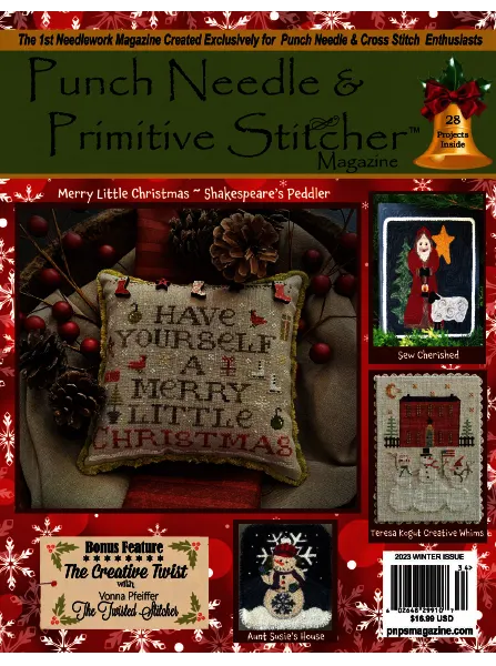 Punch Needle Primitive Stitcher Christmas Winter 2023
