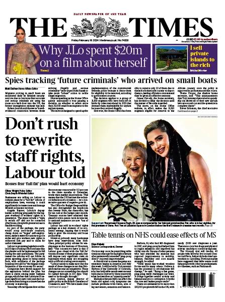 The Times 16 February 2024