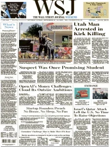 The Wall Street Journal – September 13 2025 Download Magazine PDF